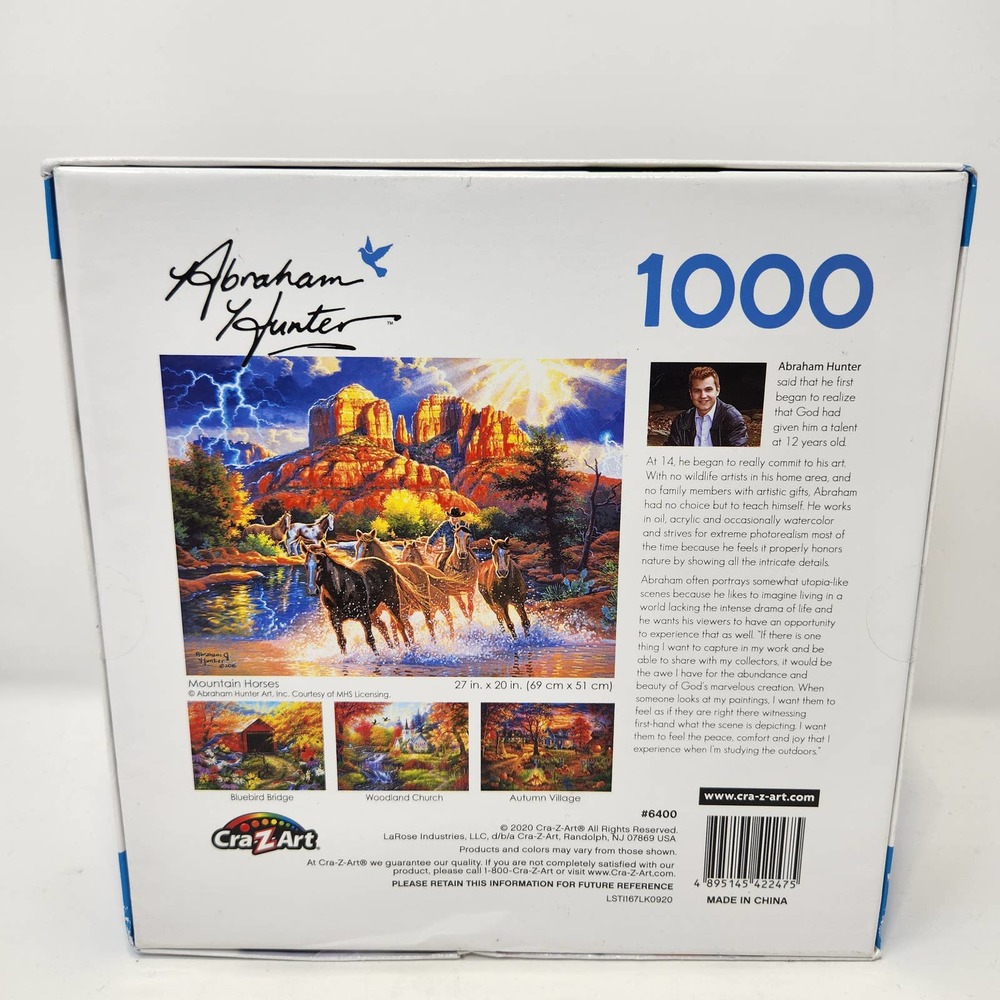 Abraham Hunter Mountain Horses Jigsaw Puzzle 1000 Pieces New Sealed - Picture 3 of 5